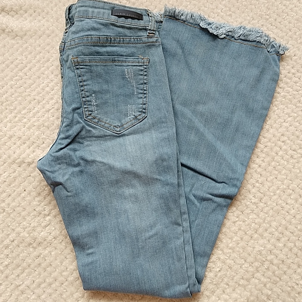 Denim Couture Red flare leg jeans